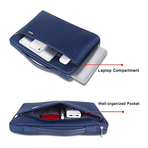 LANDICI 360°Laptop Sleeve Case 15.6 16 Inch Compatible with MacBook Pro 16 M1/M2/M3/M4 2019-2025, 15.6-16” Hp Dell Lenovo Acer Asus, Waterproof Computer Bag Cover with Handle, Blue - color: Blue, size: 15.6-16 inch