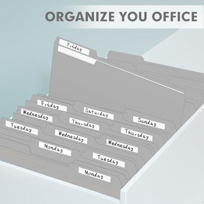 File Folder, PANDRI 120 Pack File Folder, 1/3 Cut Tab, Letter Size, Filing Folder for Office School Business, Grey - color: Grey