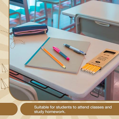 Geyoga 50 Boxes Woodcased Classroom #2 HB Pencils with Erasers 500 Count Pre-sharpened Number 2 Pencils for School Teacher Office Supplies, Writing, Drawing and Sketching Back to School Gifts(Yellow) - color: Yellow