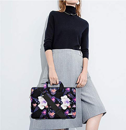 Hseok Laptop Shoulder Bag 13 13.3 14 Inch Case Compatible with MacBook Pro/Neo 14" M5/M4/M3/M2/M1,Mac Air/pro/Neo 13" and Most 13 13.3 14 Notebooks,Spill-Resistant Briefcase,Jellyfish Flower - color: Jellyfish Flower, size: 13-13.5 inch