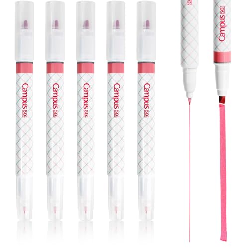 KOKUYO 2-Way Highlighter 5 Colors Set. Mark+ Dual Way of Point Types, 5 Pack of Pink. Japan Import (50th Anni. Pink) - color: 50th Anni. Pink