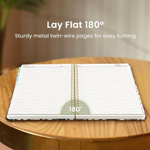 Large Spiral Lined Notebook for Work with Dividers & Tabs, 8.5"x11" Hardcover 5 Subject Notebook, College Ruled, 280 Pages, Mushroom - color: B - Mushroom