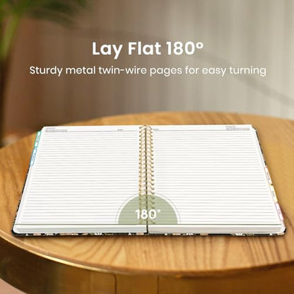 Large Spiral Lined Notebook for Work with Dividers & Tabs, 8.5"x11" Hardcover 5 Subject Notebook, College Ruled, 280 Pages, Mushroom - color: B - Mushroom