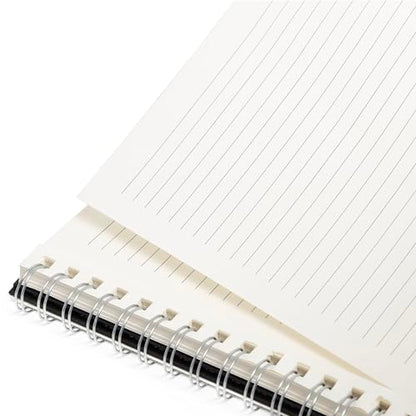 Pearhead City Travel Spiral Notebook, New York Milan Paris Departures Board Hardcover Journal – 100 GSM Thick Lined Pages, UV Spot Gloss Cover, Lay Flat Double-Coil Binding, Wanderlust Gift, 8x10.5 - color: Black & White City Notebook