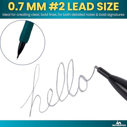 1InTheOffice Mechanical Pencils 0.7mm, #2.5, HB Lead, Black Lead, Smoke Barrel 24 Pack