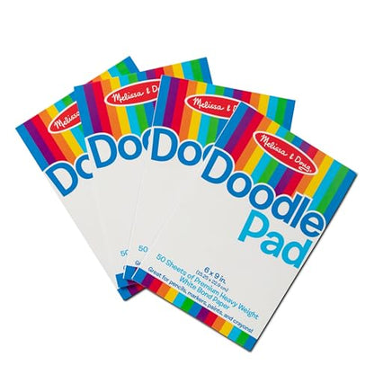 Melissa & Doug Drawing Paper Pad (6 x 9 inches) - 50 Sheets, 4-Pack Kids Drawing Paper, Coloring Pad for Kids