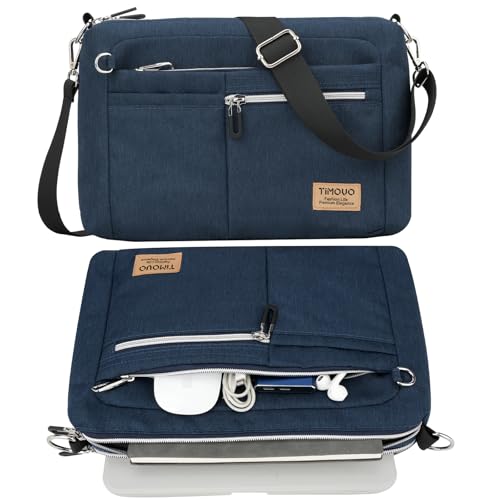 TiMOVO 9-11" Anti-Theft Tablet Sleeve with Strap for iPad, Indigo | Anti-Theft Design Tablet Bag with Shoulder Strap, Fits iPad 10.9"/10.2", Air 11/5th/4th Gen 10.9", Galaxy Tab A9+ 11" - color: Indigo