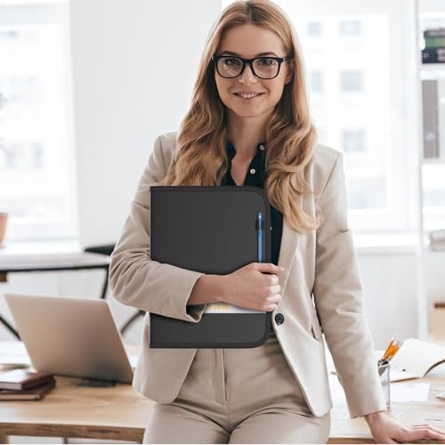 DocSafe 3 Ring Binder with Zipper,Fireproof 2 Inch Round Ring Binder with 2 Interior Pockets,PVC-Free,Portable School Office Home Safe Storage for Letter Size 8.5'' x 11'' Paper Photos Cards Black - size: 2 Inch