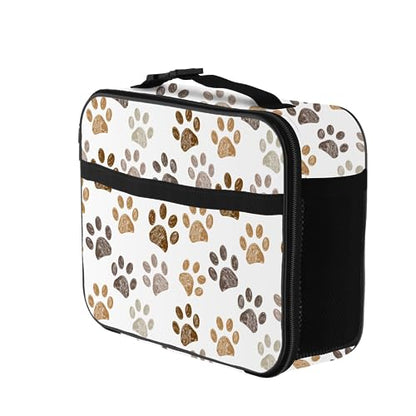 Paw Print Lunch Bag Reusable Insulated Lunch Box Keep Food Cooler Thermal Lunch Tote for Women Men - color: paw print