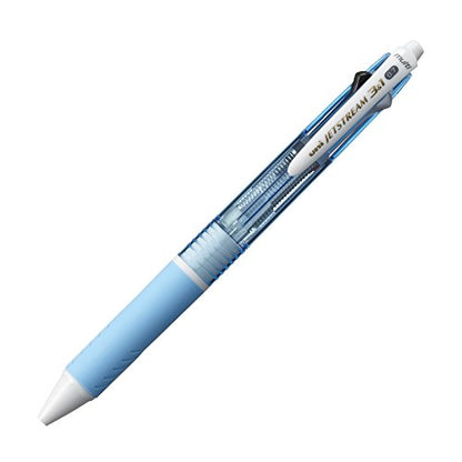 Uni Jetstream Multi Pen 3and1, 0.7mm Ballpoint Pen (Black, Red, Blue) and 0.5mm Mechanical Pencil, Sky Blue Body (MSXE460007.8) - style: Sky Blue Body
