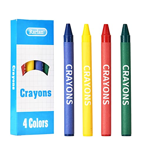 Rarlan Crayons Bulk, 4 Classic Colors, 200 Boxes, 800 Count Crayons | for Kids, Toddlers, Teachers, Restaurants, Party Favors, Goody Bags, Classroom Must Have, School Supplies