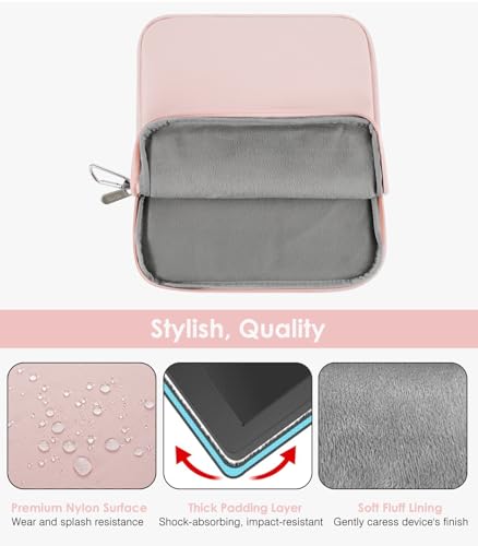 MoKo 9-11 Inch Tablet Sleeve Bag Carrying Case Fits New 11-inch iPad Pro M4/iPad Air M2 2024, Air 5/4/3 10.9"/10.5", Pro 11 M2, i-Pad10th 10.9, i-Pad9/8th Gen 10.2, Tab S8/S9 11", Pink - color: Pink, size: 9-11