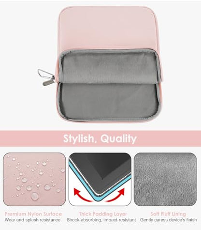 MoKo 9-11 Inch Tablet Sleeve Bag Carrying Case Fits New 11-inch iPad Pro M4/iPad Air M2 2024, Air 5/4/3 10.9"/10.5", Pro 11 M2, i-Pad10th 10.9, i-Pad9/8th Gen 10.2, Tab S8/S9 11", Pink - color: Pink, size: 9-11