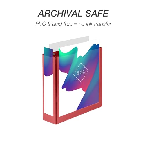 Samsill 3 Inch 3 Ring Binders, Economy Round Ring, Clear View Cover, 550 Sheet Capacity - for School, Home, Office - Red, 12 Pack - color: Red, size: 12-Pack, style: 3-Inch
