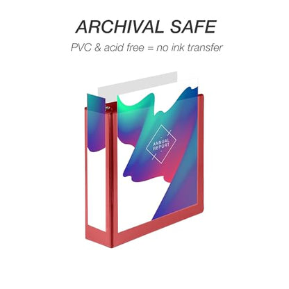 Samsill 3 Inch 3 Ring Binders, Economy Round Ring, Clear View Cover, 550 Sheet Capacity - for School, Home, Office - Red, 12 Pack - color: Red, size: 12-Pack, style: 3-Inch