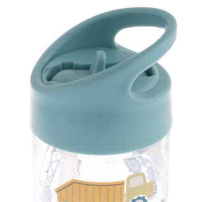 Stephen Joseph, Kids Flip Top Water Bottle, 10 oz Tritan BPA Free, Water Bottle for Girls & Boys, Back to School Flip Top Bottle, Construction - color: Construction