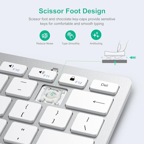 SPARIN Bluetooth Keyboard for Samsung Galaxy Tab A11 Plus/A9 Plus/S11/S10 FE/S10+/S6 Lite, Wireless Keyboard for Android, Windows,Samsung Tablet, PC, Phone-Ergonomic, Lightweight, Ultra-Slim-Grey - color: Grey