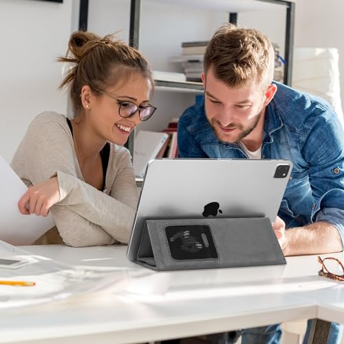 8-11 inch Tablet Sleeve Case with Pen Holder, Slim PU Lightweight Universal case with Foldable Stand for iPad 10th Generation 2022, iPad Pro 11, iPad mini6, Galaxy Tab S9/A9 Plus/A8 etc Gray - color: Gray