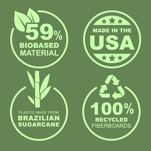 Samsill Earth's Choice, 1" Durable D-Ring View Binder, USDA Certified Biobased, Eco-Friendly, White, 2 Pack - color: White, size: 1-Inch, style: 2 Pack