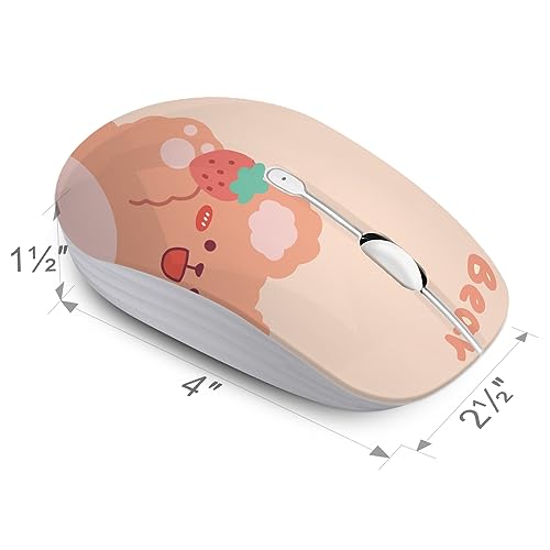 JUHOO Wireless Mouse with Nano Receiver for PC, Laptop, Notebook, Computer, MacBook, Less Noise, Portable Mobile Optical Mice - style: Kerry Bear