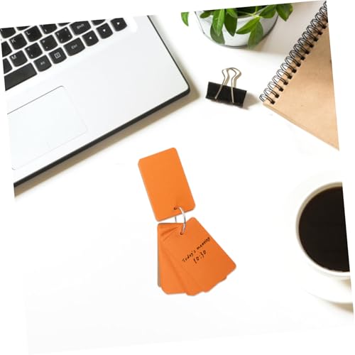 LALAFINA 50pcs Blank Paper Cards Study Flashcards Blank Index Cards Notebook Handdrawn Illustrations Ring Binder