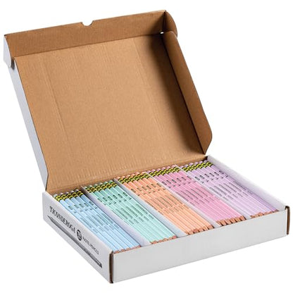 Ticonderoga Wood-Cased Pencils, Pre-Sharpened, 2 HB Soft, Pastel Colors, 150 Count - style: 150 Count Pastel