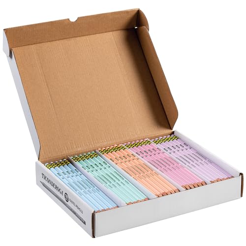 Ticonderoga Wood-Cased Pencils, Pre-Sharpened, 2 HB Soft, Pastel Colors, 150 Count - style: 150 Count Pastel