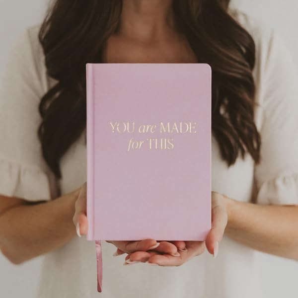 Sweet Water Decor You Are Made for This Journal, Cute Motivational Lined Composition Notebook for Women, 100 Ruled Pages for Writing, Pink Diary with Gold Foil Details - style: You Are Made for This