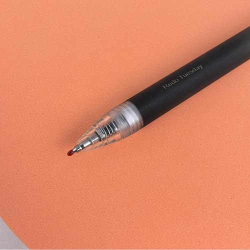 Fengtaiyuan Retractable Gel Pens, 0.5mm Bullet Point Fast Drying Black Ink, Frosted Gradient Triangular Ergonomic Barrel Writing Pens for School Exam Office Note Taking [Pack of 6] - color: BlackFRT01P6