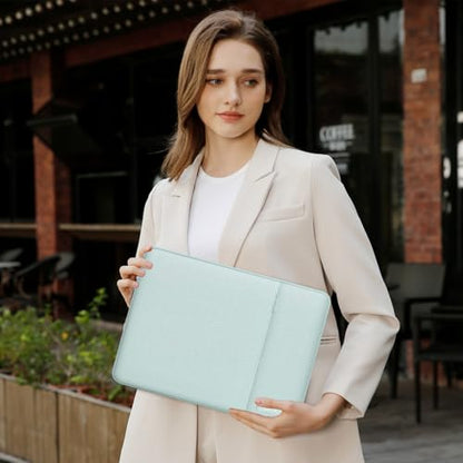 MOSISO Laptop Case 13.3 inch, 13-13.3 inch Laptop Sleeve Compatible with MacBook Air/Pro 13/Pro 14 M5 M4 M3 M2 M1, HP Dell ASUS Lenovo,Polyester Vertical Computer Sleeve Bag with Pocket, Mint Green - color: Mint Green, size: 13.3 inch