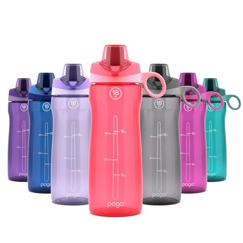 Pogo BPA-Free Tritan Plastic Water Bottle with Chug Lid, 18 Oz, Pink - color: Pink, size: 18 Ounces