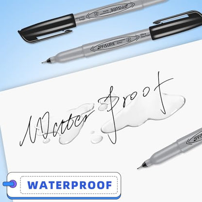 Permanent Markers, Ultra Fine Point,Black,100 Count, 0.4mm, Fine tippermanent marker set, quick dry,waterproof, fading resists, durable,marks on paper, glass, ceramic, plasticwood, rock, metal - size: 1 Count (Pack of Ultra Fine Point 100)