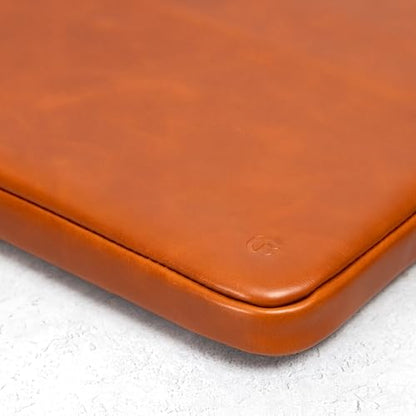 Casemade Real Leather Laptop Case/Zipped Folio Bag with Inner Pocket & Wool Lining Compatible with Apple MacBook, HP, Dell, Asus, Levovo (16 Inch - Tan) - color: Tan, size: 16 Inch