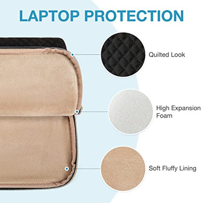 BAGSMART 15.6 Inch Laptop Case Sleeve Compatible with MacBook Pro 16 Inch,15.6 Inch HP,Dell,Acer Aspire,Asus Notebook, Lightweight Laptop Bag for Women with Shoulder Strap,Pocket,Handle, Coffee Brown - color: Coffee brown, size: 15.6 Inch