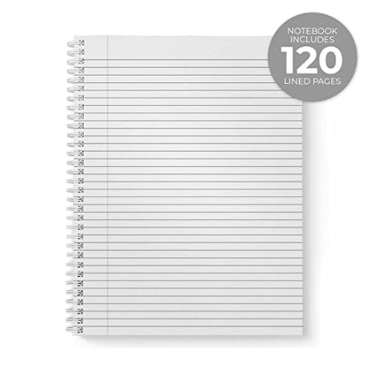 Gotcha Covered Notebooks Abstract Botanical Spiral Notebook / 8.5" x 11" Journal / 120 College Ruled Pages/Durable Gloss Laminated Softcover/White Wire-o Spiral Binding/Made in the USA