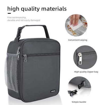 Lovoeo Lunch box Lunch bag for men women Insulated Lunchbox Lunch bags for Work Picnic Travel (Grey) - color: Gray