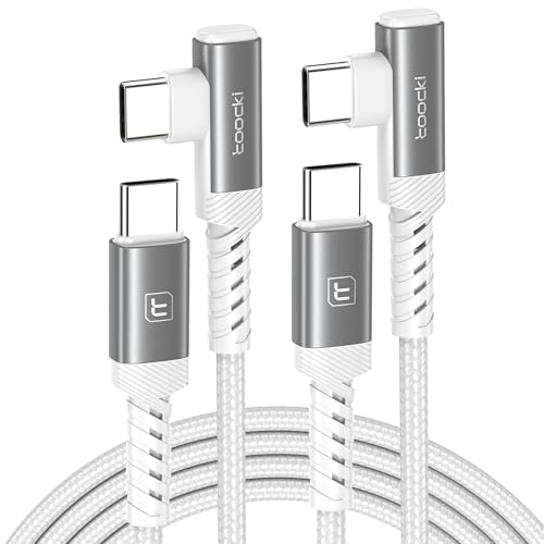USB C to USB C Charger Cable(3.3ft, 2Pack), 60W Type C Charging Cord, Right Angle Fast Charging USBC to USBC Cable for iPhone 17 16 15 Pro Plus Pro Max Air/MacBook Air/Samsung S25 Ultra /S24 - color: White, size: 3.3+3.3FT