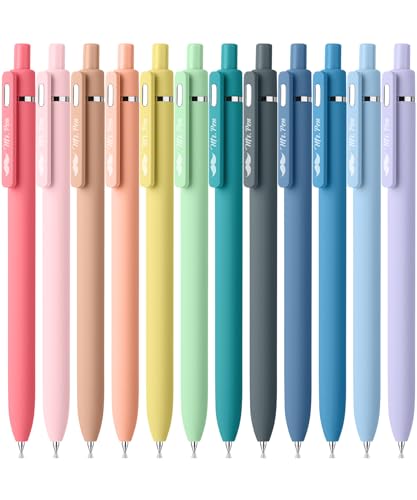 Mr. Pen- Retractable Gel Pens, 12 Pack, Pastel Color Ink, Fine Point 0.7 mm | Fast Dry, Smooth Writing, Cute Gel Ink Pens for Drawing, Writing Planner and School Supplies