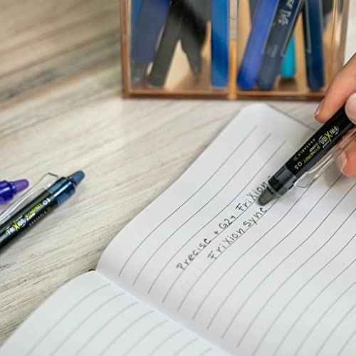 Pilot FriXion Synergy Clicker Erasable, Refillable, Retractable Gel Ink Pens, Extra Fine Point 0.5 mm, Pack of 14, Black, FriXion Erasable Pens 0.5 - Ideal for School & Office Writing - color: Black, size: 1 Count (Pack of 14)