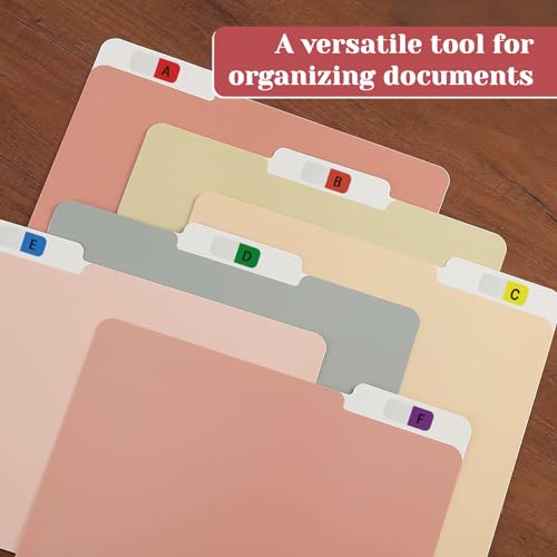 A-Z Sticky Alphabet Tabs, Colorful Self-Adhesive Letter Index Tabs for Notebook, Textbook, Dictionary, and Filing (208 Pcs) - color: Multicolour