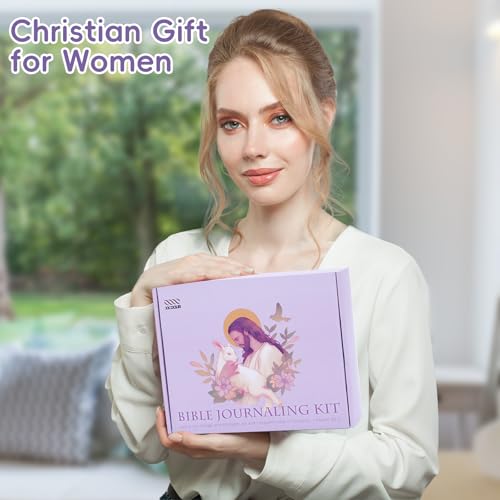 XKDOUS Bible Study Supplies Journaling Kit for Women, Bible Study Kit Journaling Supplies with Prayer Journal, Highlighters, Emergency Card, Pencil Case and More, Christian Gifts for Women, Purple - color: Bible Kit - Deluxe (Purple)