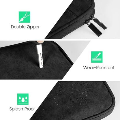 DTTO 9-11 Inch Tablet Sleeve Bag for iPad A16 11-in/Air 11-in M3 M2, iPad 10th Gen 10.9", iPad 9/8/7th Gen 10.2", iPad Air 5/4th Gen 10.9", iPad Pro 11, Galaxy Tab A9+, Waterproof Travel Bag, Black - color: Black, size: 9-11 Inch