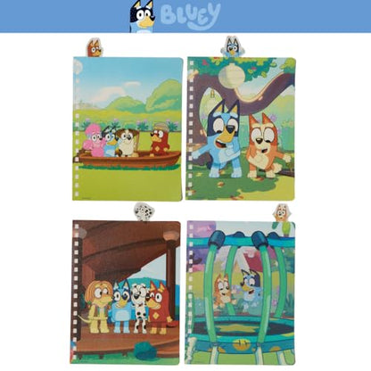 Bluey Tab Journal Notebook, Spiral Bound, 96 Lined Pages, 8 x 7 inches - style: Bluey