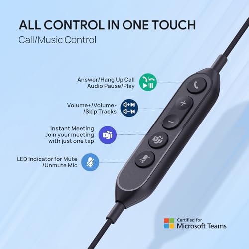 Yealink UH42 USB-C/A Headset with Microphone for PC Computer, Wired Headset Teams Certified, Noise Cancelling Mic, in Line Control, Mute Button, Cable Length 7.05FT, All Day Comfort - color: Stereo, style: Teams Certified USB-C & USB-A