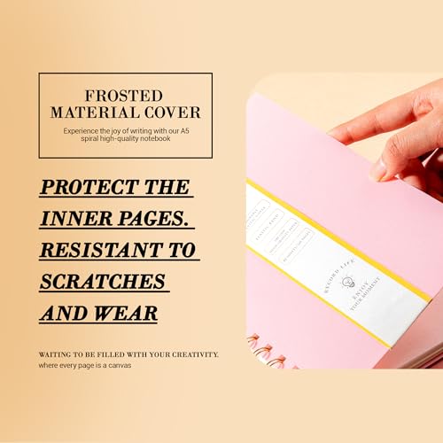 Yoment Graph Paper Notebook A5 Graphing Spiral Notebook 160 Pages Grid Paper Notebook Spiral Bound Pink Hardcover Spiral Journal 5x7 Grid Notebooks for Note Taking, Pink - color: Pink, style: A - Graph - A5