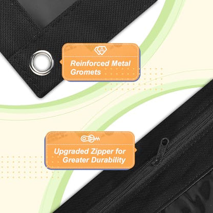Shemira Pencil Pouch for 3 Ring Binder, 36 Pack Black Pencil Pouches Bulk, Pencil Pouch with Smooth Zipper, Zipper Pencil Pouches, 3 Ring Binder Pencil Pouchs, Clear Window Pencil Case Pouch - color: Black