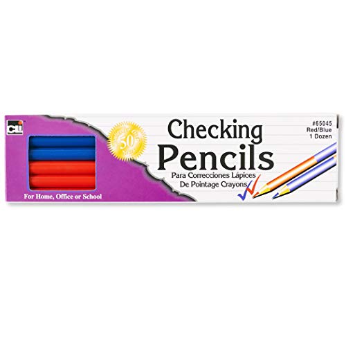 Charles Leonard Checking Pencil, Combination Red and Blue Colored Leads, 12/Box (65045) - color: Red/Blue, size: 12 Count (Pack of 1)