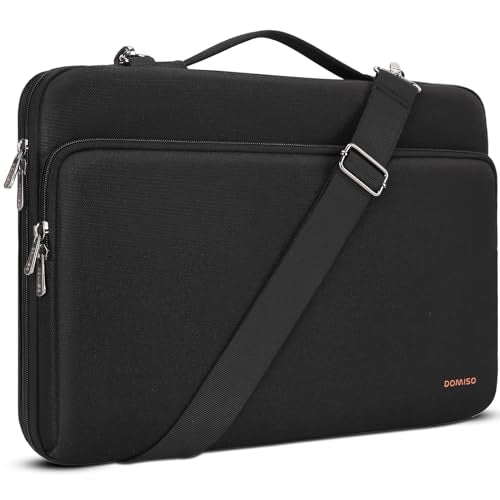 DOMISO 16 inch Laptop Sleeve Protective Case Cover Compatible with 16 16+ inch HP Dell ASUS Lenovo Chromebook,Waterproof Computer Cases Bag with Handle,Black - color: Black, size: 16 inch