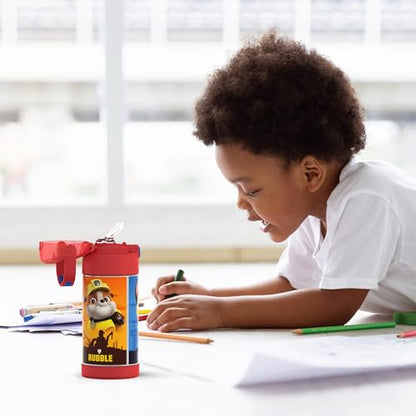 THERMOS FUNTAINER Water Bottle with Straw - 12 Ounce - Kids Stainless Steel Vacuum Insulated Water Bottle with Lid, Paw Patrol - color: Paw Patrol Boy