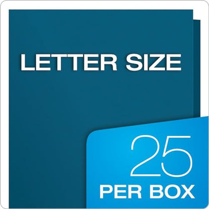 Oxford Two-Pocket Folders w/Fasteners, Blue, Letter Size, 25 per box (57702) - color: Blue, size: 25 Count
